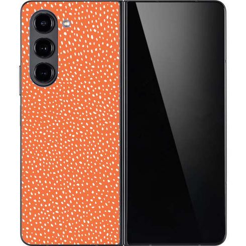 Orange Spots Galaxy Z Fold5 5G Skin